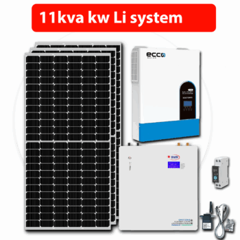 11kva  5Kw Lithium 6x 550w Solar System + Installation Kit