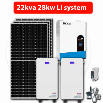 11kva Solar System 28kw Lithium  18x 550w + Installation Kit