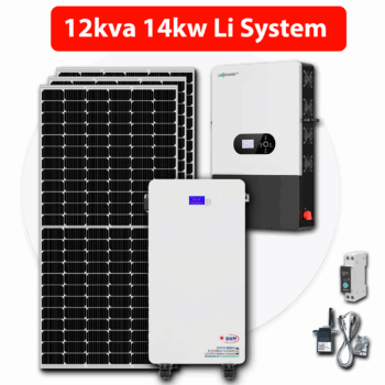 12kva LuxPower 14kw lithium 12x550W Solar System + Installation Kit