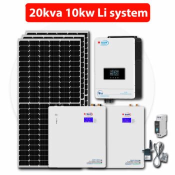 20KVA Solar System - 10Kw Lithium 18x 550w + Installation Kit