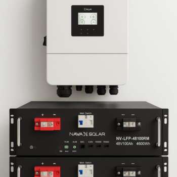 8kw deye hybrid inverter + 2 x 4.8kwh nava lithium batteries